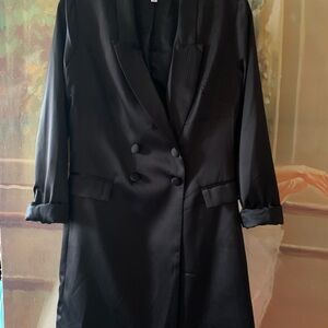 Black Double-Breasted, Tuxedo Mini Dress